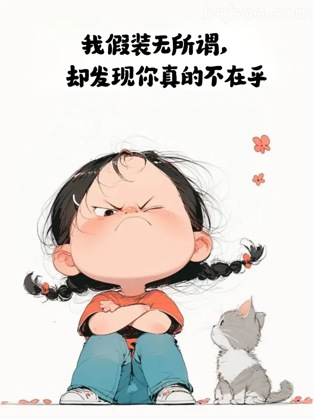 假装无所谓表情