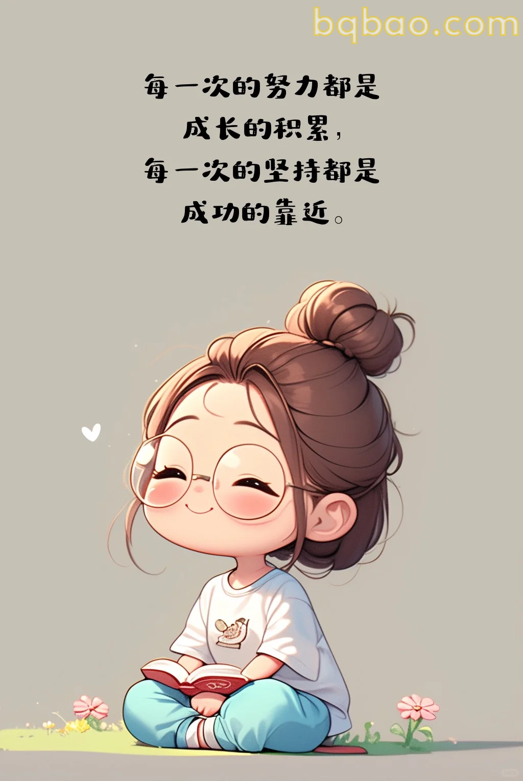 努力成长的小女孩