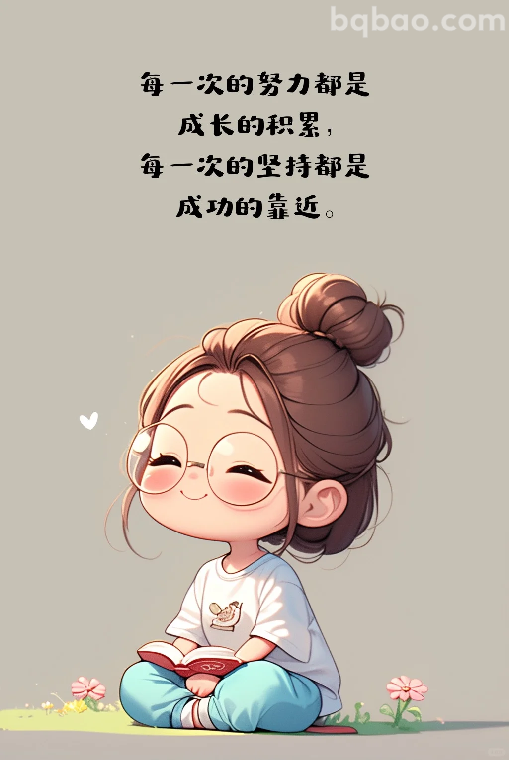 努力成长的小女孩