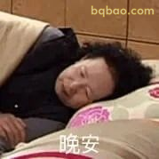 晚安躺平装睡表情包