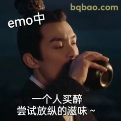 一个人买醉放纵滋味～