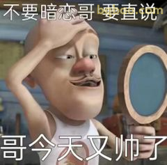 光头强照镜自恋：哥又帅了