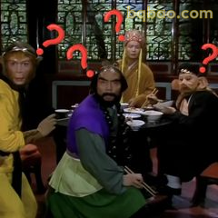 沙僧一脸问号吃饭