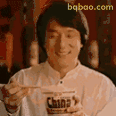 成龙举筷笑眼China