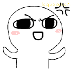 白脸小人叉腰生气