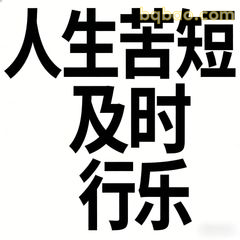 人生苦短及时行乐