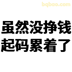 虽然没挣钱起码累着了