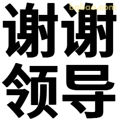 谢谢领导加粗大字