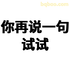 你再说一句试试