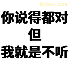 你说得都对但我不听
