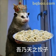 负鼠戴皇冠端饺子 吾乃天之饺子