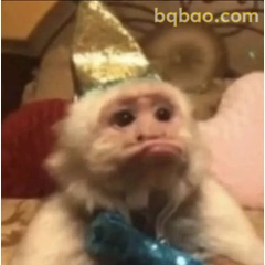 马喽戴派对帽表情委屈