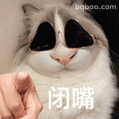 闭嘴猫咪指指点点
