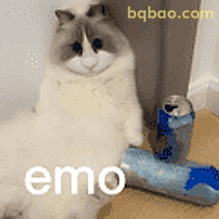 emo猫咪瘫坐