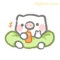 小猪喝胡萝卜汁