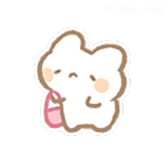 小熊吃糖好满足