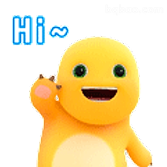 Hi~小黄鸭打招呼