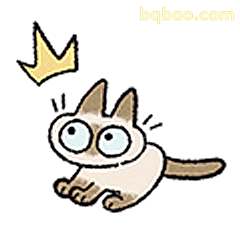 戴皇冠的惊讶猫