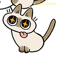 星星眼小猫吐舌
