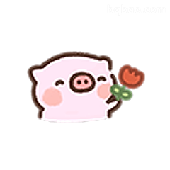小猪送花表情包