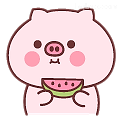 小猪吃西瓜