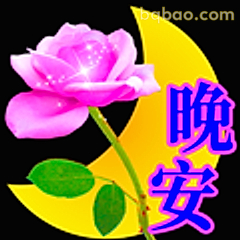 晚安玫瑰月牙