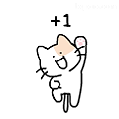 小猫+1举手