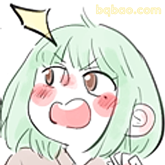 绿发少女脸红生气