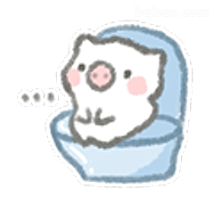 小猪蹲马桶