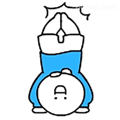 倒立小人头秃了