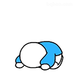 蓝衣小人趴地上