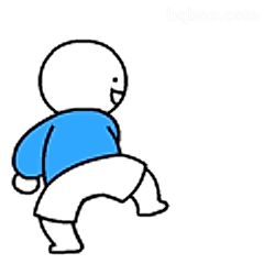 蓝衣小人扭屁股