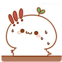 萌兔流汗表情包