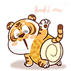 老虎背乌龟打招呼