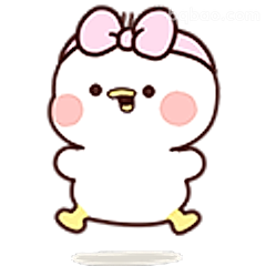 戴蝴蝶结小鸡跳跳