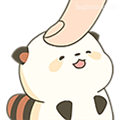 被摸头的小熊猫