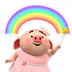 彩虹小猪挥魔法棒