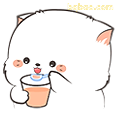 小猫喝奶茶
