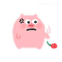 生气小猪甩樱桃