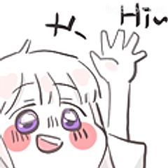 挥手打招呼的萌妹