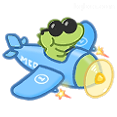 戴墨镜的青蛙开飞机