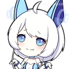 蓝耳白发小可爱