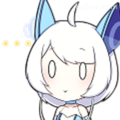 蓝耳少女发呆中