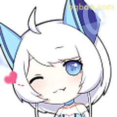 蓝耳少女 wink 表情