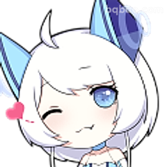 蓝耳少女 wink 表情