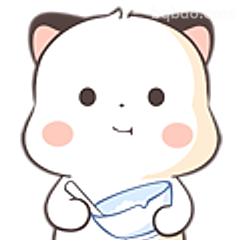 小猫捧碗萌萌哒