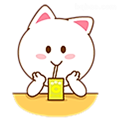 小猫喝果汁