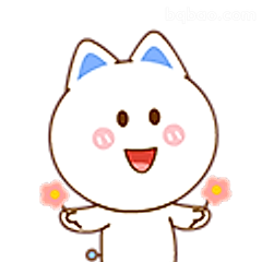 开心小猫举花花