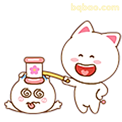 白猫敲鼓小胖墩