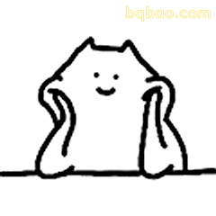 萌猫探头微笑